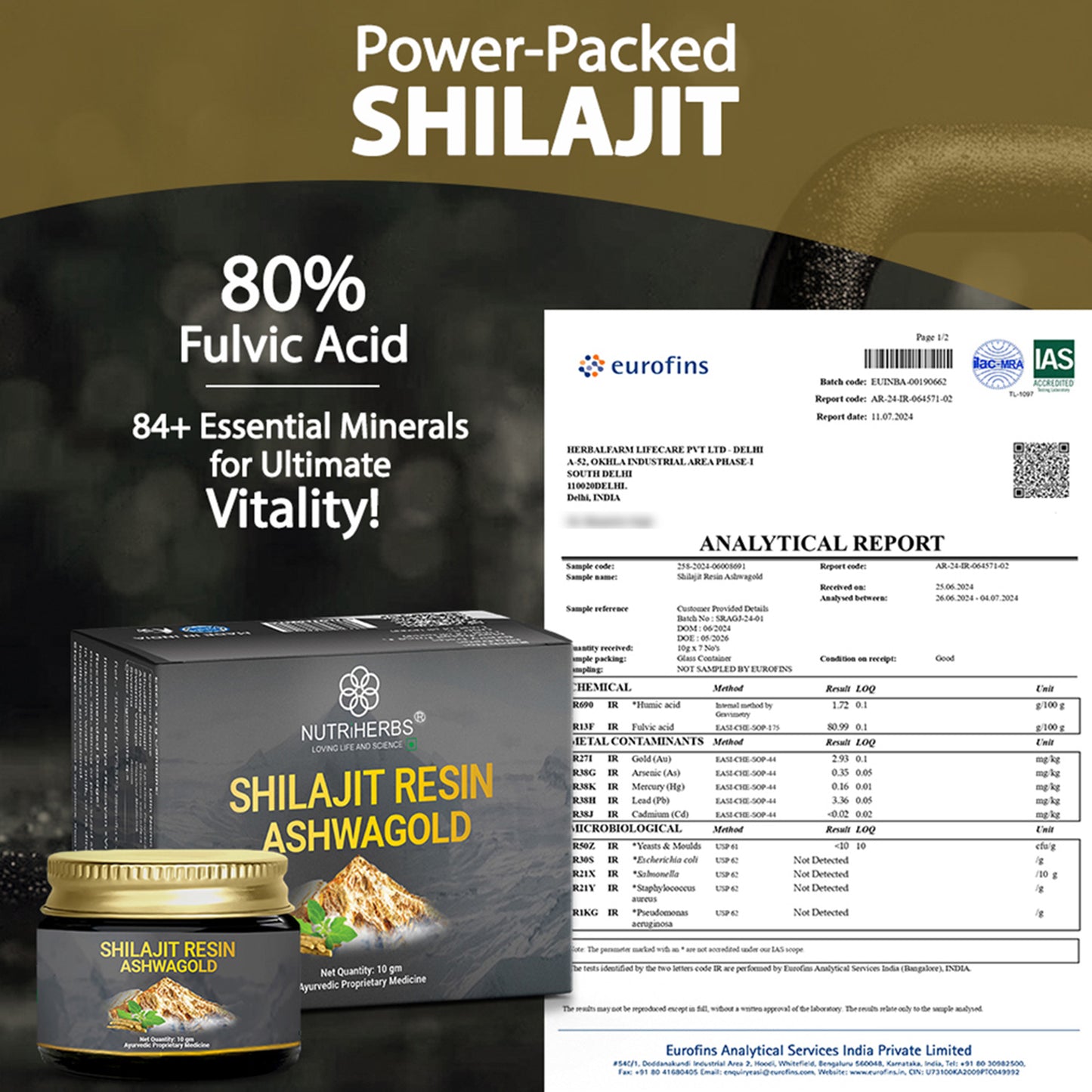 Shilajit Resin Ashwagold - Tirtharaj Das