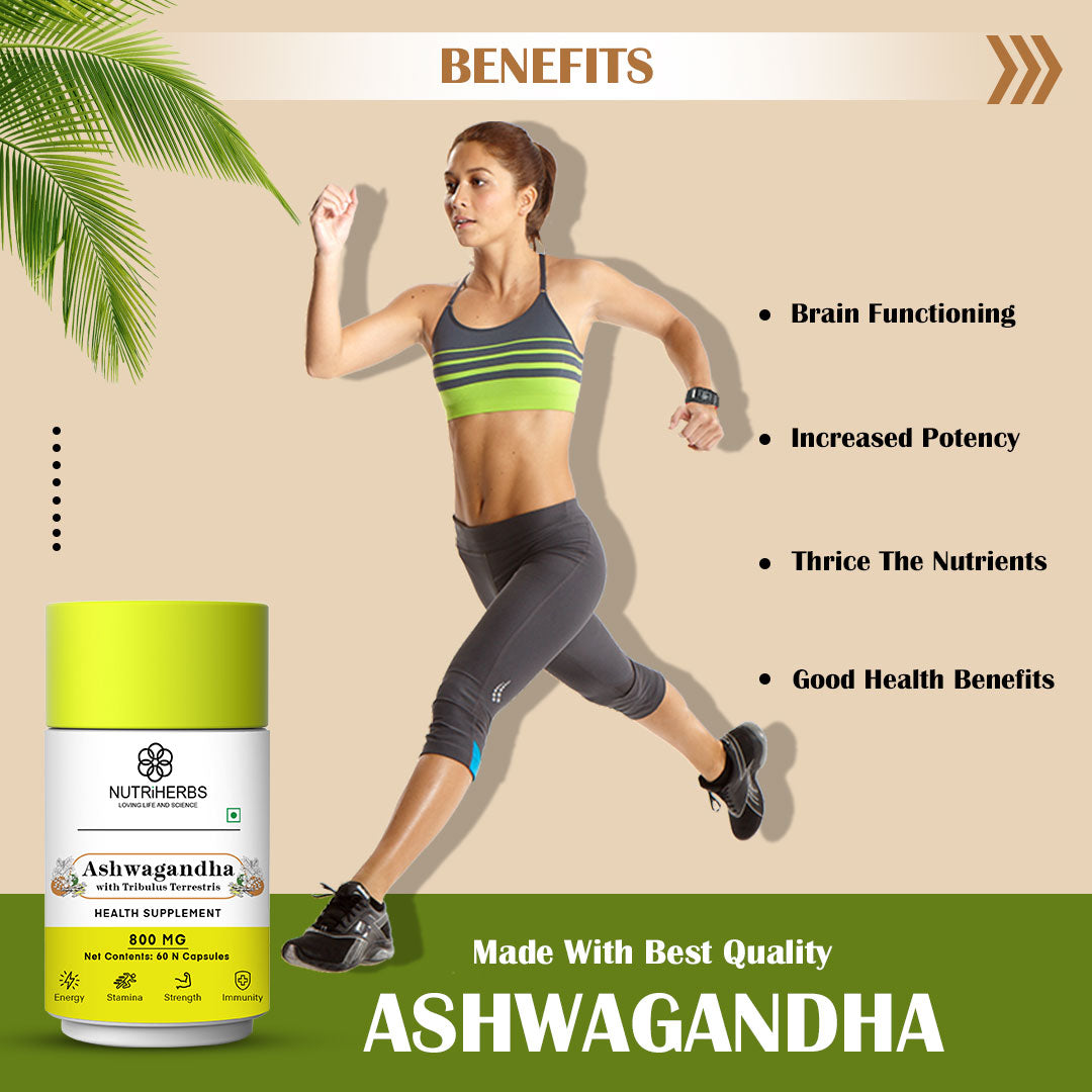 Ashwagandha with Tribulus Terrestris (Gokshura) for Stamina & Power