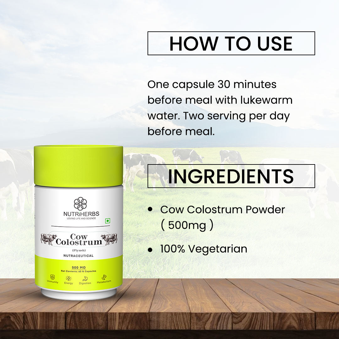 Cow Colostrum Capsules for Immunity