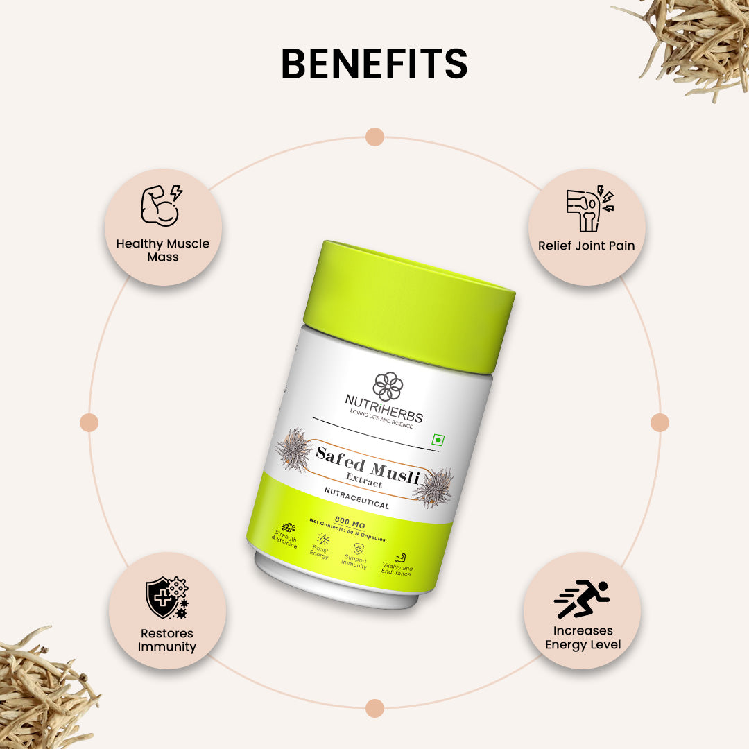 Safed Musli Capsules for Stamina & Performance