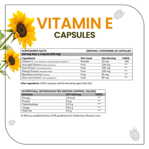 Vitamin E – Antioxidant Support Capsules
