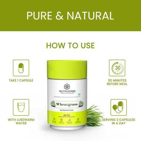 Wheatgrass – Natural Green Superfood Capsules