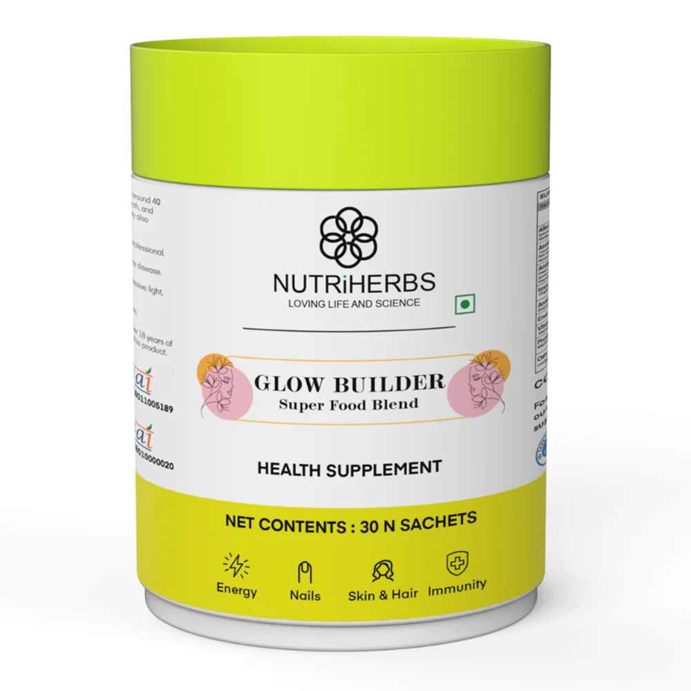 Glow Builder Plant Based Collagen Booster for Glowing Skin, Healthy Hair & Nail Growth