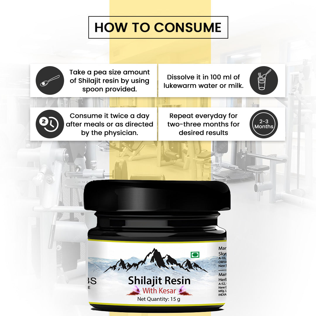 Pure Shilajit Resin with  Kesar