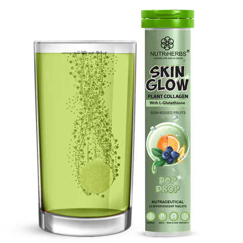 Skin Glow L-Glutathione Effervescent Tablets with Vitamin C Supplement for Radiant Skin