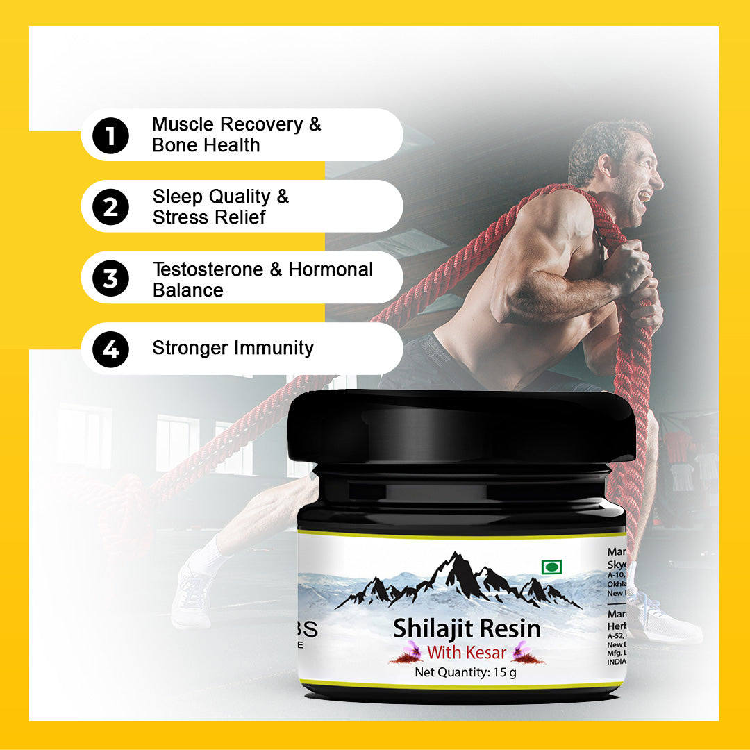Pure Shilajit Resin with Kesar