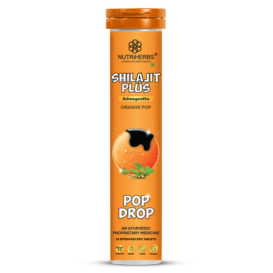 Shilajit Plus Ashwagandha Effervescent Tablets  (Orange Flavour)