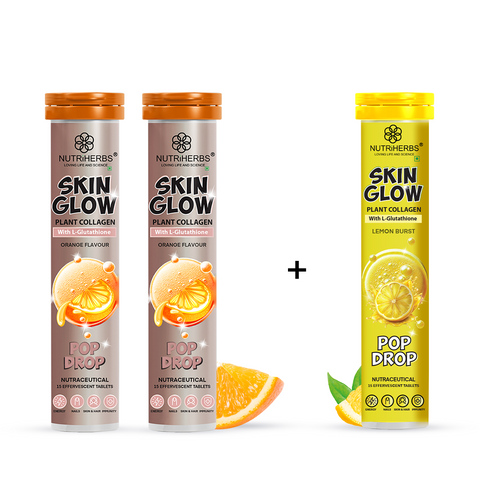 Skin Glow L-Glutathione Effervescent Tablets with Vitamin C Supplement for Radiant Skin
