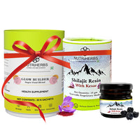 Thumbnail for NutriHerbs Glow Builder & Shilajit Resin with Kesar Combo Pack