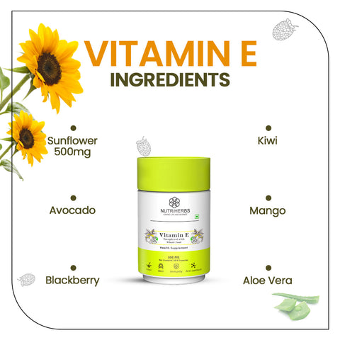 Vitamin E Capsules for Glowing Skin & Hair