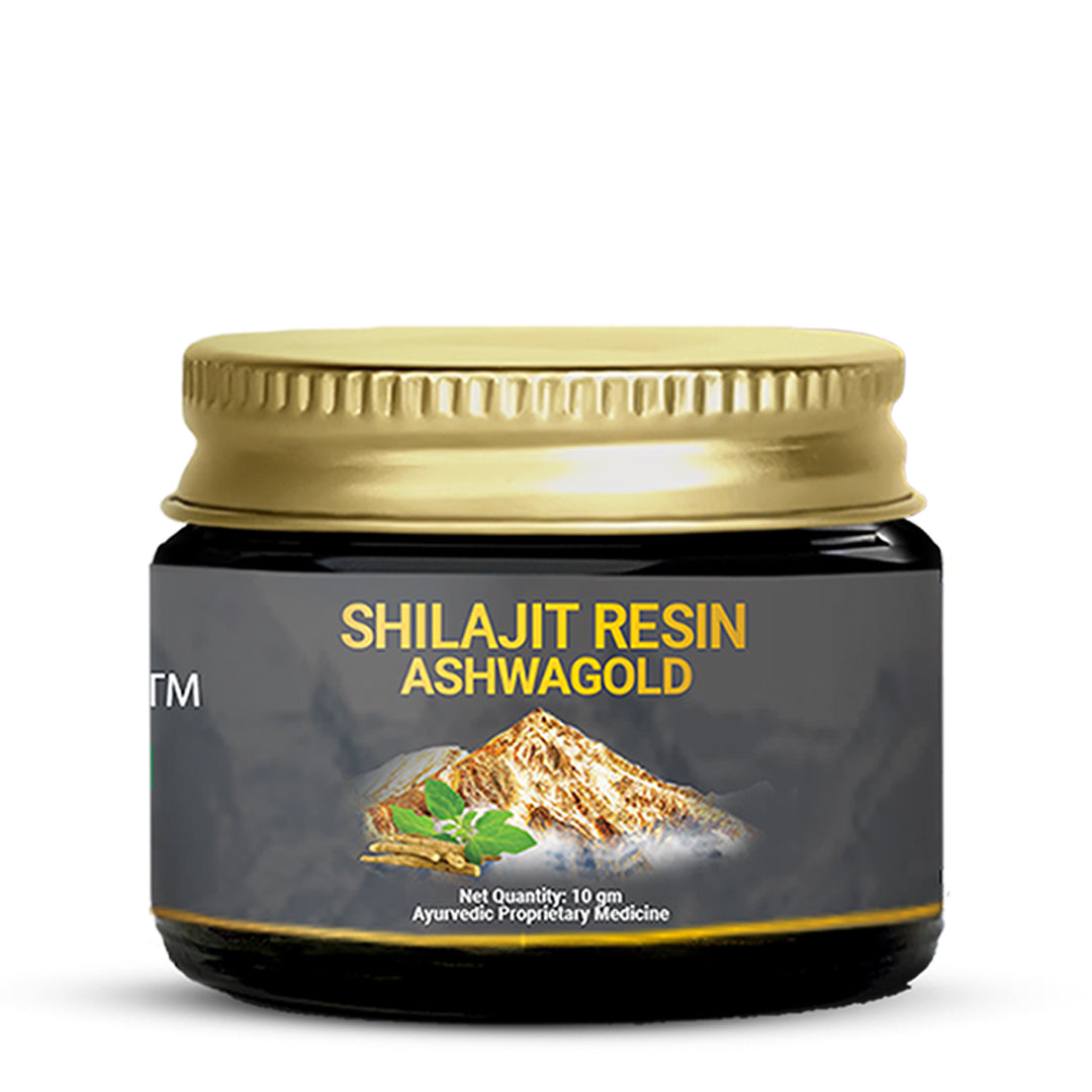 Pure Shilajit Resin Ashwagold 10 Grams - Trial Pack