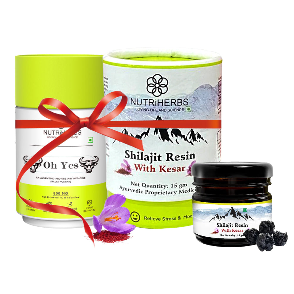 Nutriherbs Shilajit Resin with Kesar & Oh Yes  Combo Pack 