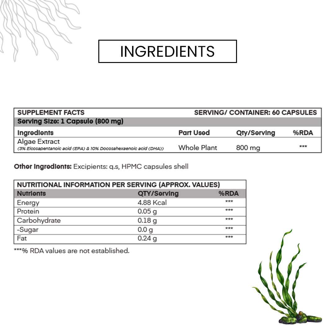Omega-3 Vegetarian Capsules – Plant-Based image 2