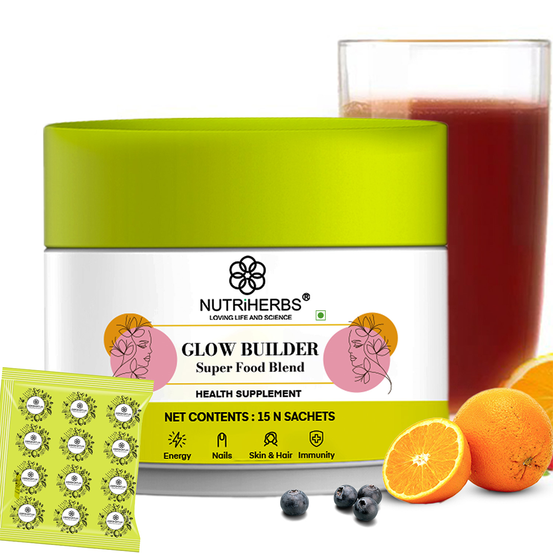 Glow Builder Plant Based Collagen Booster for Glowing Skin, Healthy Hair & Nail Growth