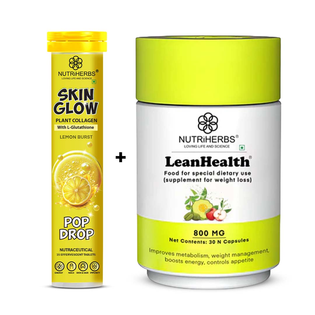 Glow & Slim Combo — Skin Glow Plant Collagen Tablets + Leanhealth Weight Management Capsules