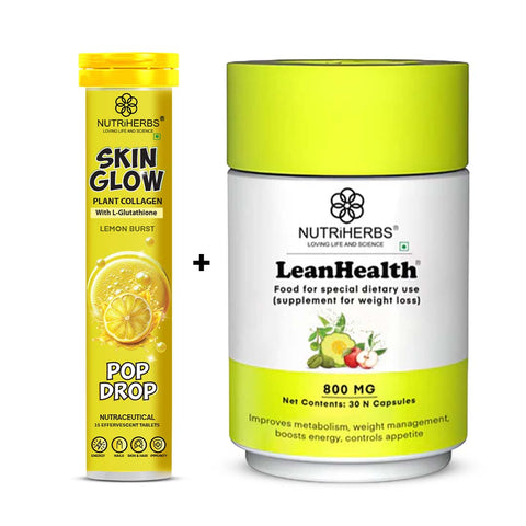 Glow & Slim Combo — Skin Glow Plant Collagen Tablets + Leanhealth Weight Management Capsules